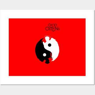 Good Omens Yin Yang Posters and Art